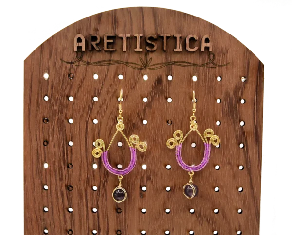 Aretes cascadas de amatistas